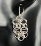 Silver Helm Chainmaille Earrings - Image 6