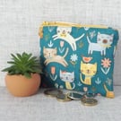Small purse, coin purse, cats