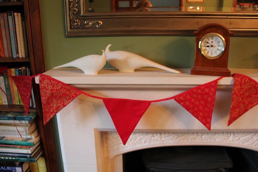 Red Trees and Holly Bunting