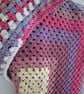 Pink and Purple Crochet baby blanket, square, granny square design, - Image 7