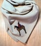 Bandana Scarf Neckerchief Hair Wrap Tie Cowgirl The Lucky Horse Shoes Equestrian - Image 3