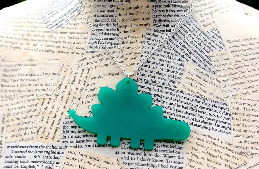 Green Dinosaur Statement Necklace