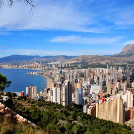 Benidorm Skyline Cityscape Costa Blanca Spain Photograph Print