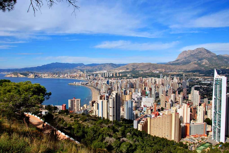 Benidorm Skyline Cityscape Costa Blanca Spain Photograph Print