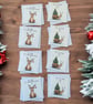 Pack of 8 Funny Christmas Cards - Reindeer & Snail Festive Mini Cards - Image 4