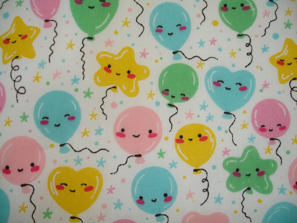 33" Table Runner Balloons Pink Blue Green and Yellow Baby Shower Nursery