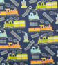 Handmade Choo Choo Train Cotton Fabric Lampshade - Image 2