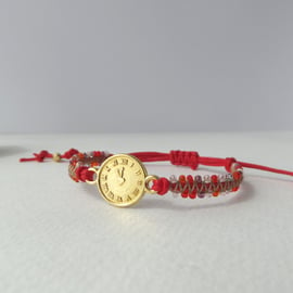 Watch Beaded Macramé Bracelet, colour choice