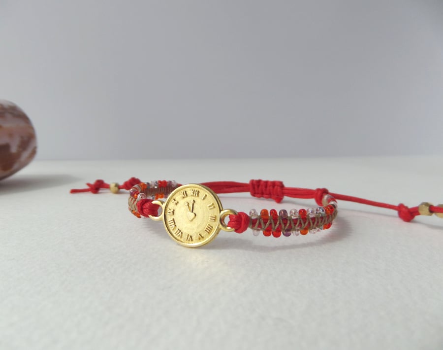 Watch Beaded Macramé Bracelet, colour choice