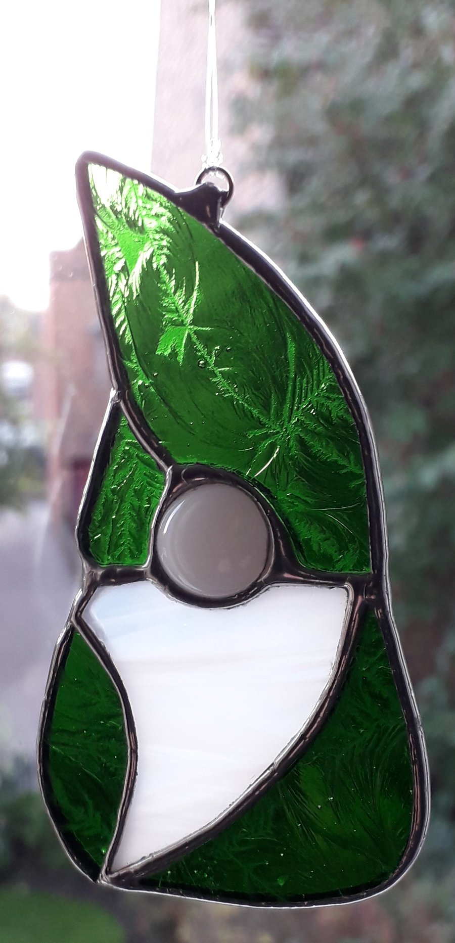 STAINED GLASS CHRISTMAS GNOME