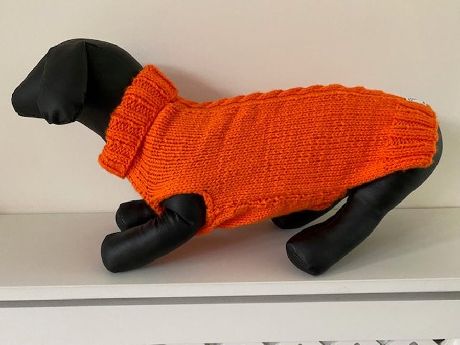 Dog Jumper - Ideal for a Miniature Dachshund or Small Dog, Roll Neck