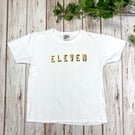 The ELEVEN Birthday Shirt. Eleventh Kids T-shirt- Number party outfit. Age 11 