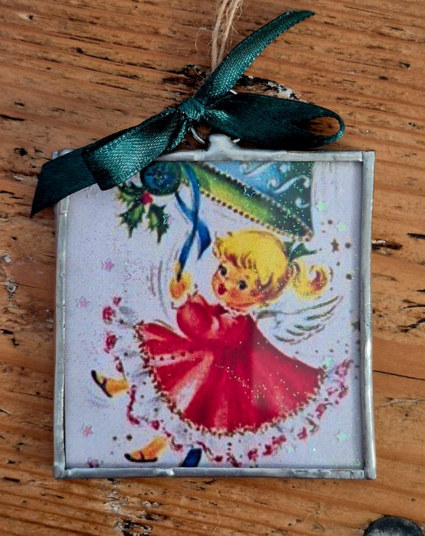 Unique retro glass Christmas decoration 