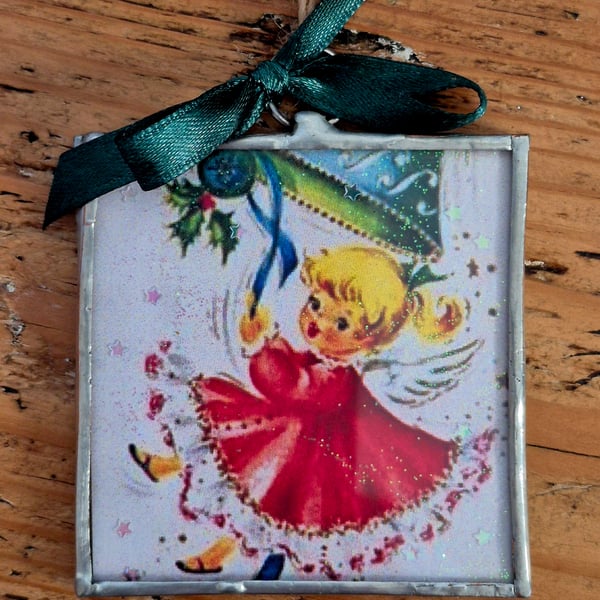 Unique retro glass Christmas decoration 