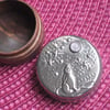 Moongazing Hare Silver Pewter Box with Rose Quartz
