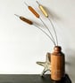 Stained Glass Stems, Trio of Bulrushes, Tiffany Suncatcher, Glass Wire Stems