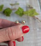 Recycled Solid 9ct Gold Smooth Pebble Earrings - JBJ3046 - Image 4