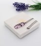 Handmade Light Pink and Black Fused Glass Pendant with Stainless Steel Chain - Image 3
