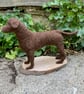 Dog model, brown needle felted dog, Chocolate Labrador - Image 4