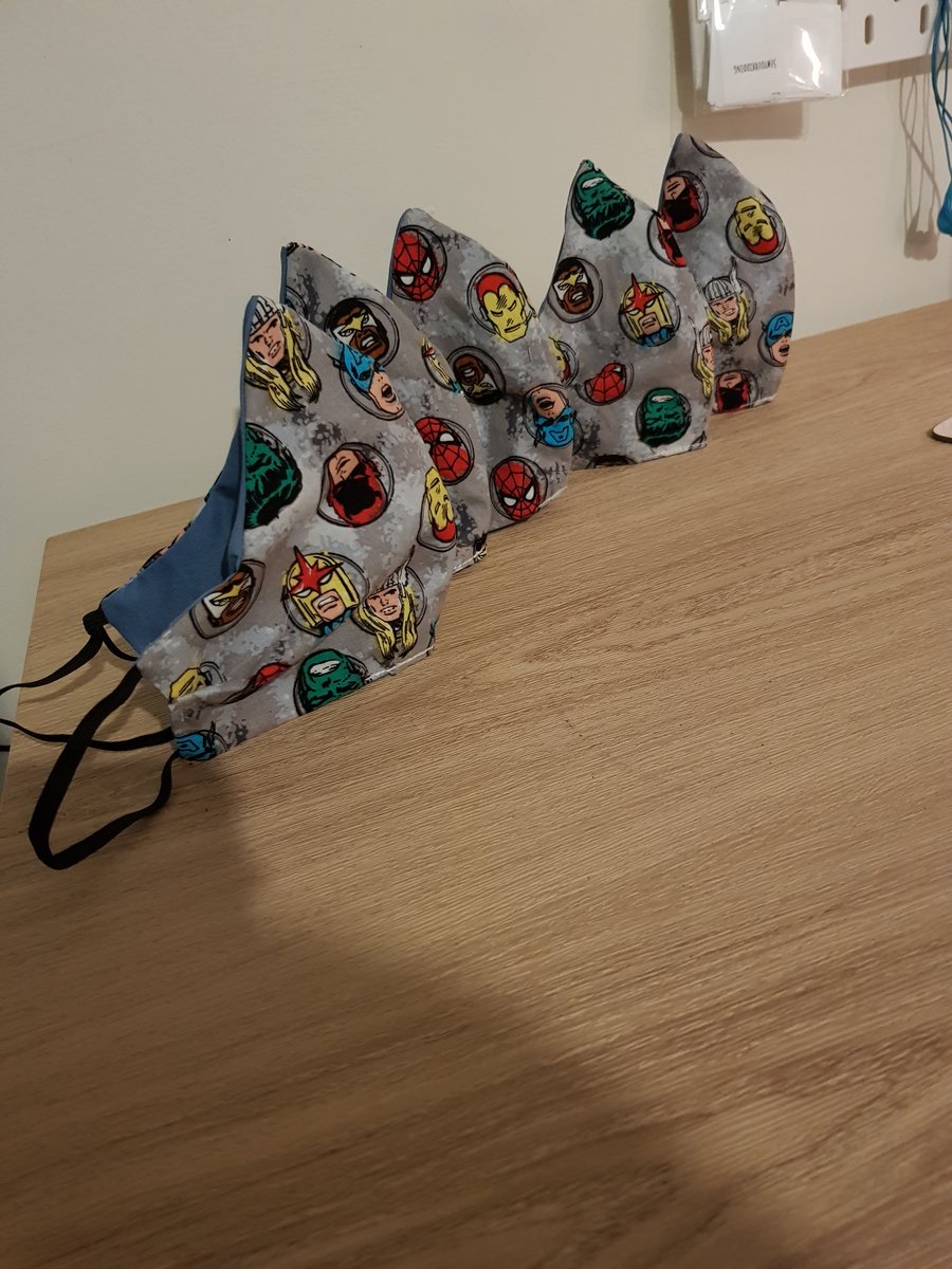 Mens face mask 2 layers avengers 