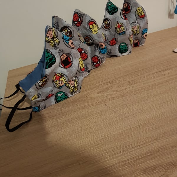 Mens face mask 2 layers avengers 