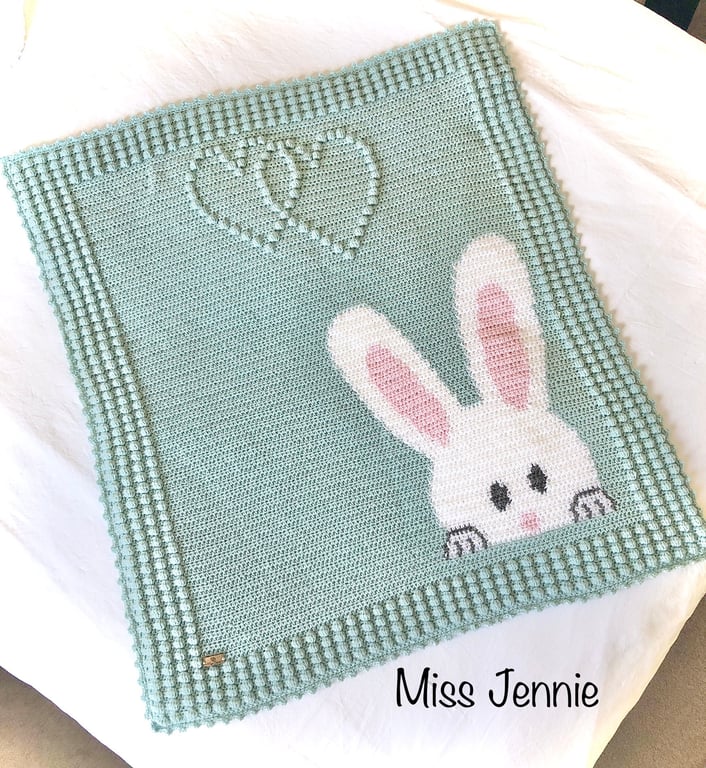 CROCHET PATTERN, PDF pattern, Baby Blanket pattern, Bunny blanket PATTERN