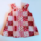 Dress, 3-6 months, Summer dress, A Line dress, pinafore dress, patchwork effect