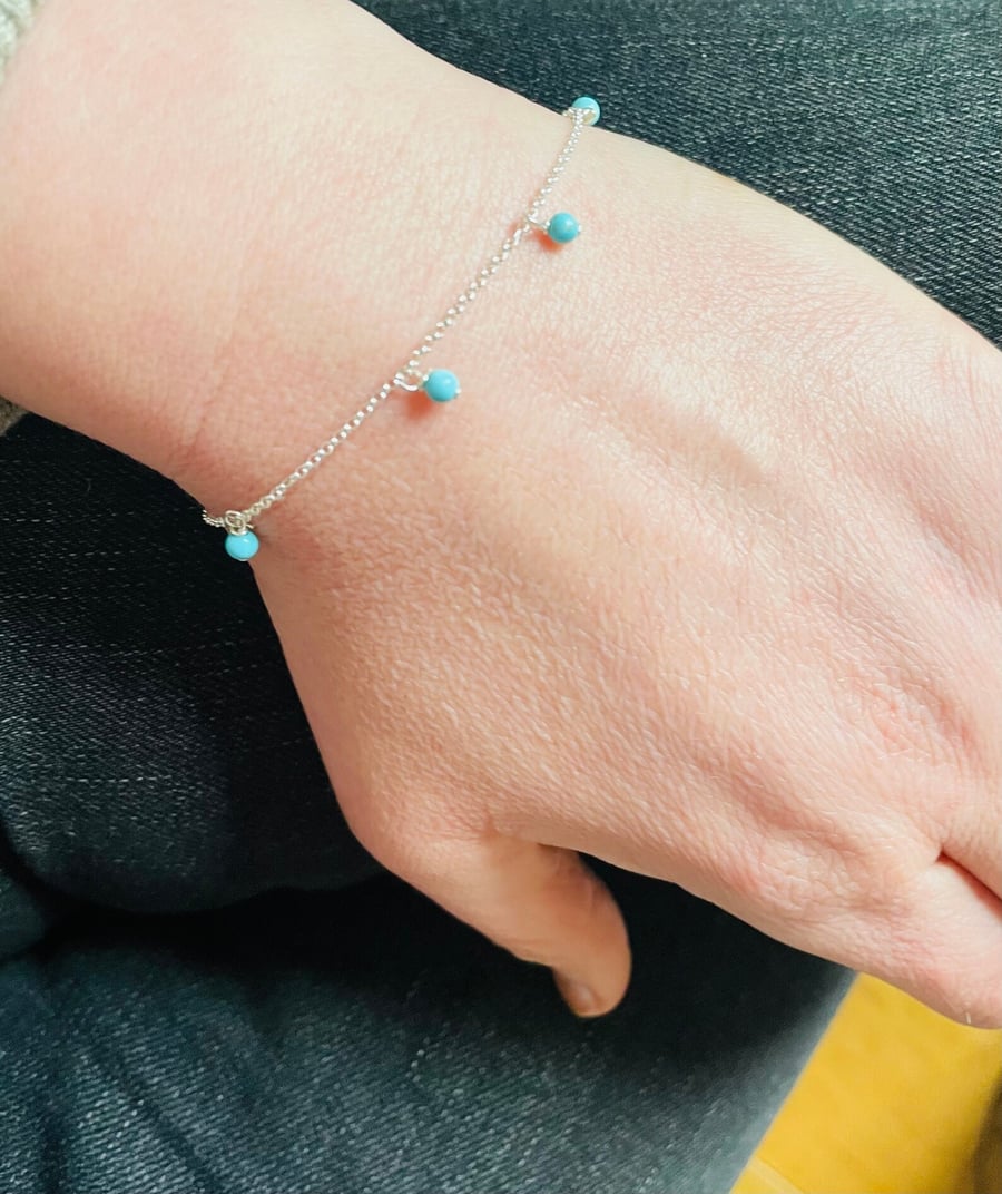 Sterling Silver and Turquoise Bracelet 