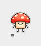 Funny Snarky Vinyl Sticker For Adults - Grumpy Mushroom