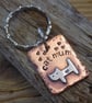 Copper and silver 'cat mum' mixed metal keyring  - Image 5