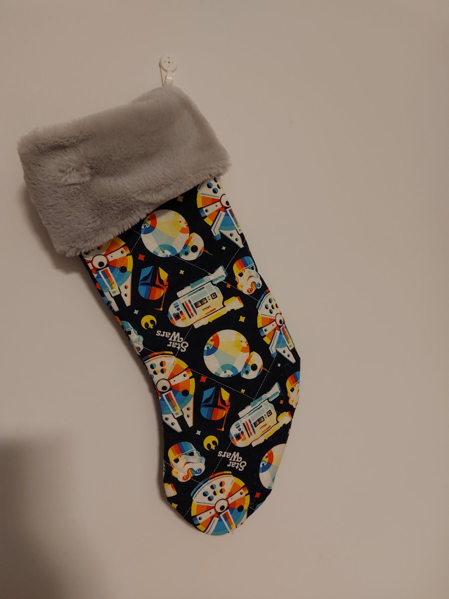 Retro starwars print stocking