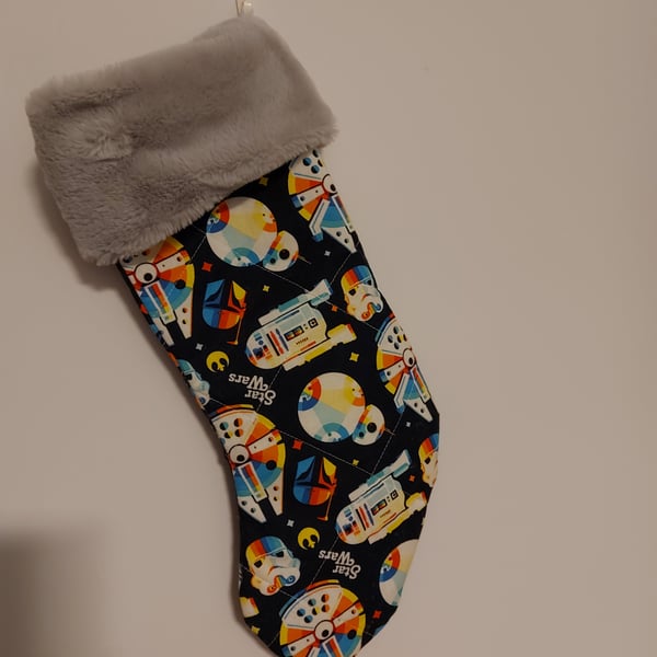 Retro starwars print stocking