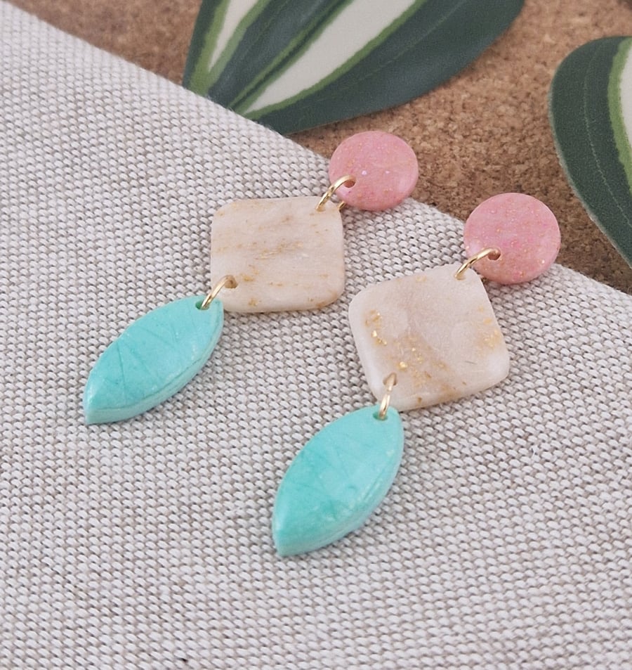 Polymer Clay Earrings: Pretty Pastels
