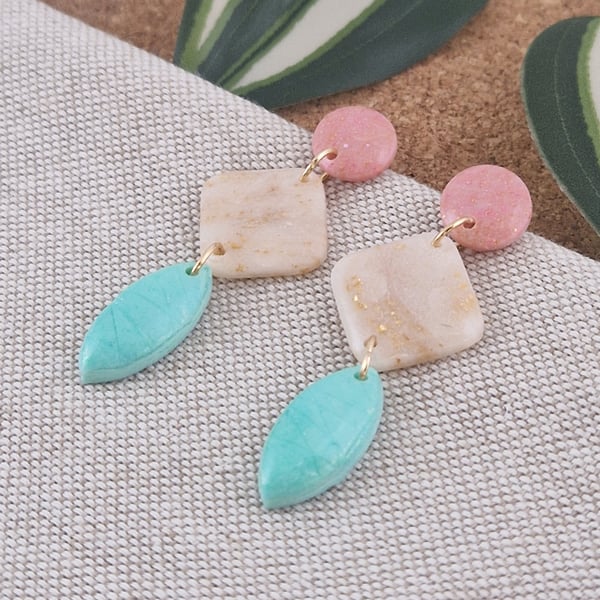 Polymer Clay Earrings: Pretty Pastels