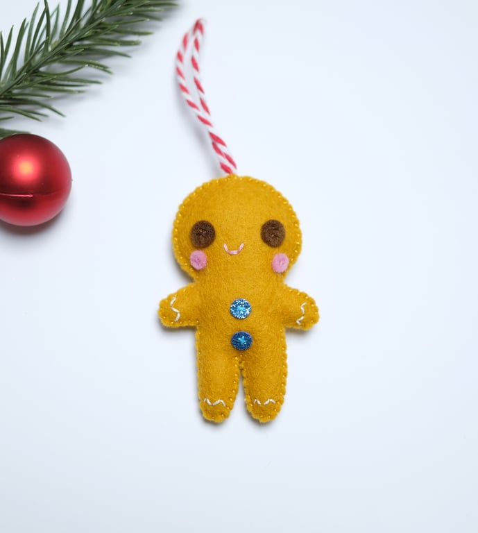 Gingerbread man hanging decoration