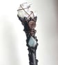 crystal wand Quartz Gemstone lunar Moon with Labradorite, handcrafted fairy witc - Image 4