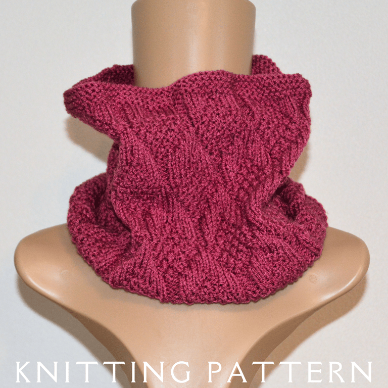 The Pine Cone Cowl Knitting Pattern PDF Version By Email