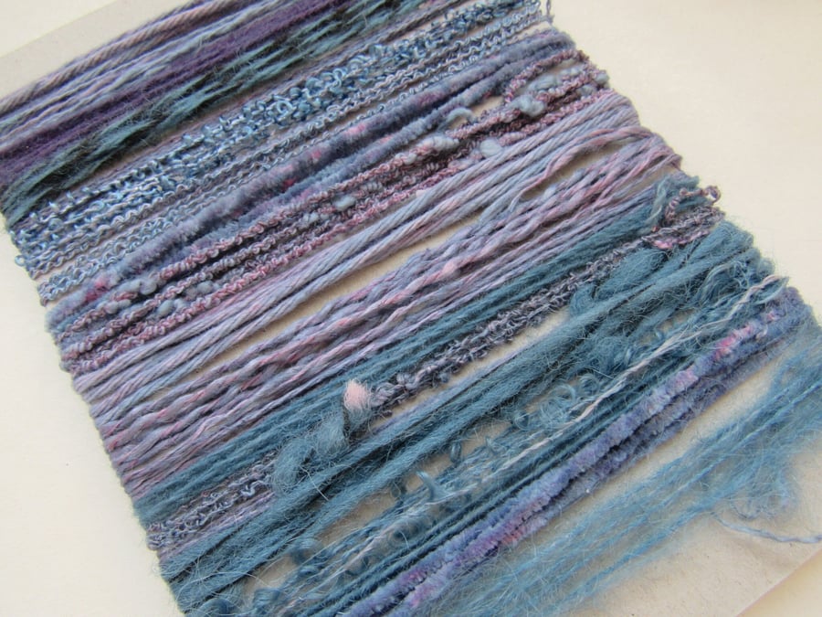 Large Dark Violet Blended Natural Dye Purple Textured Thread Pack