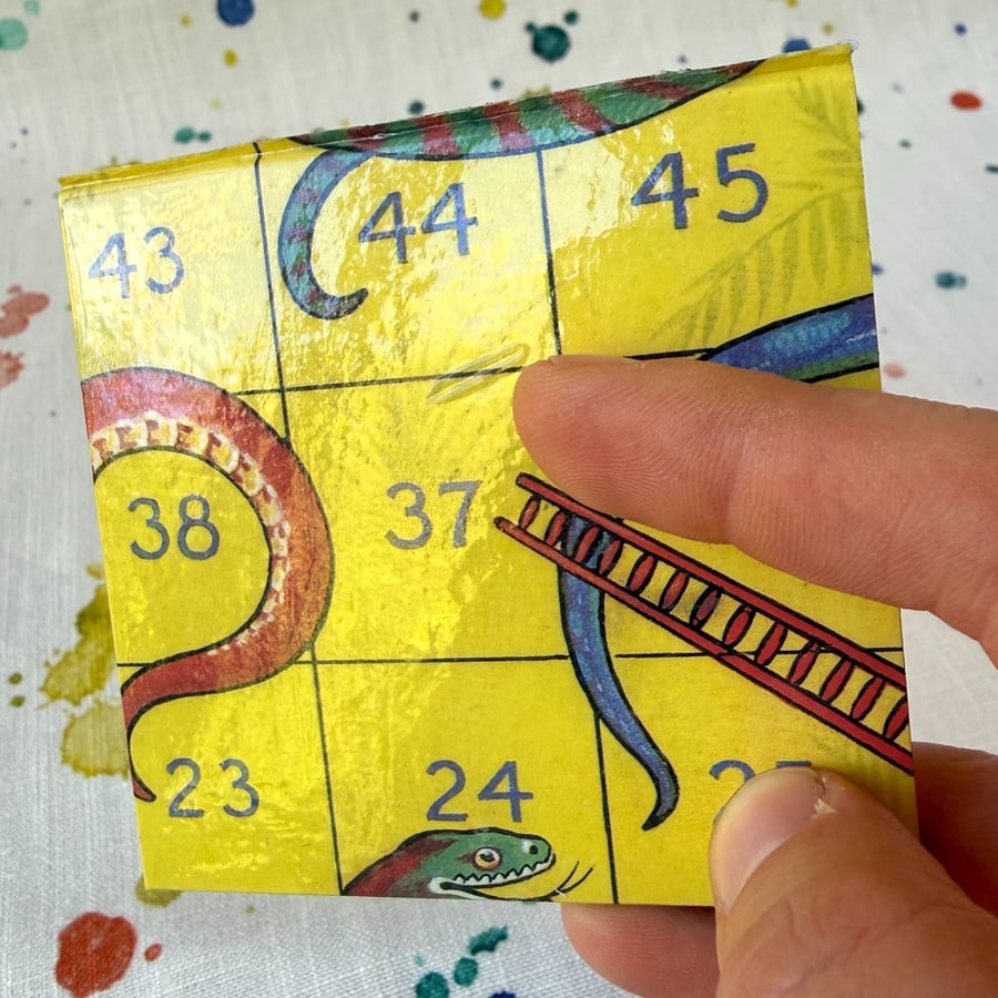 Snakes and Ladders Board Game Coasters - Varnish Wrinkle - Super Seconds