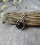 Jet pendant in sterling silver, silver and jet pendant, genuine jet necklace - Image 3