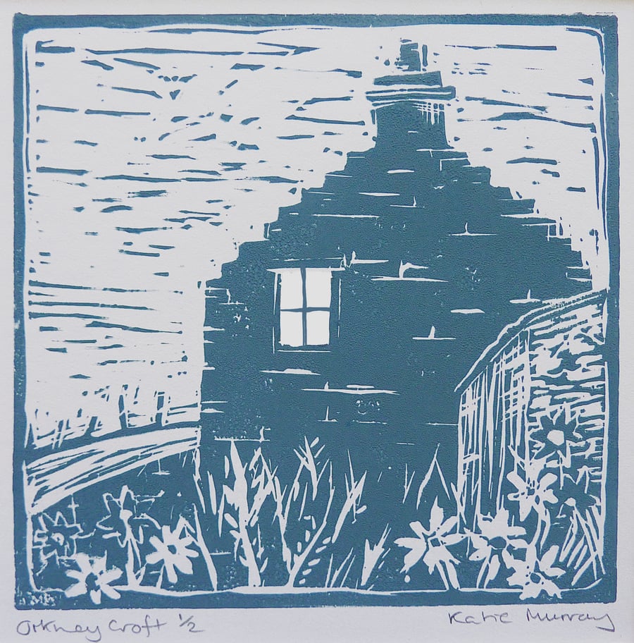 Handmade Linoprint Cottage - Edition of 3
