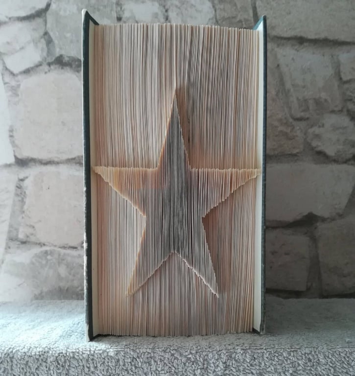 Star CUT & FOLD Book Folding Pattern - EMAILED PDF PATTERN