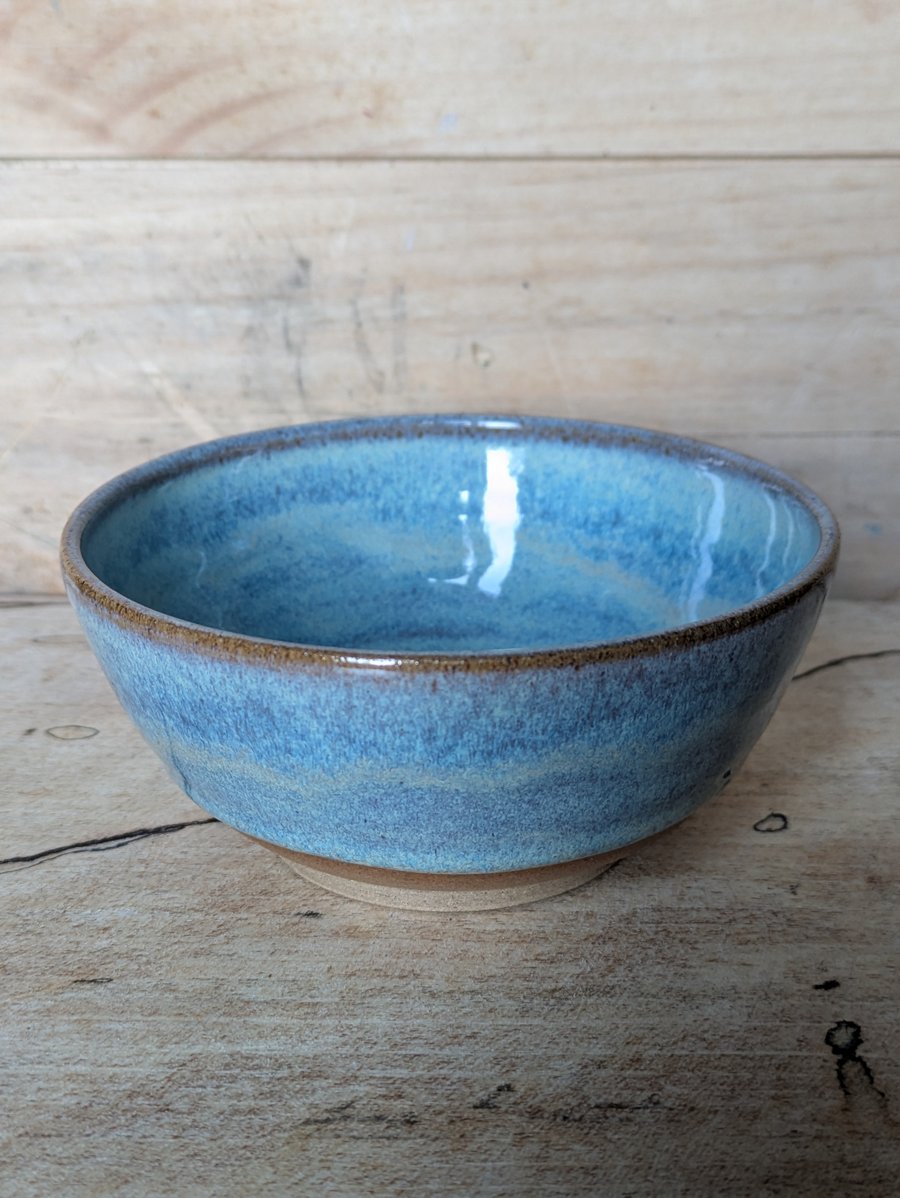 Turquoise toasted nibble bowl