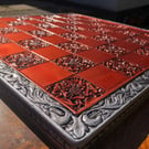 Handmade Chess board - York Rose Gothic Motif in Copper and Silver