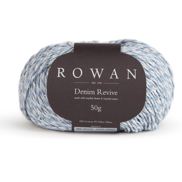 Rowan Yarns 'Denim Revive - Stonewash 222' 95% Recycled Cotton 50g Ball
