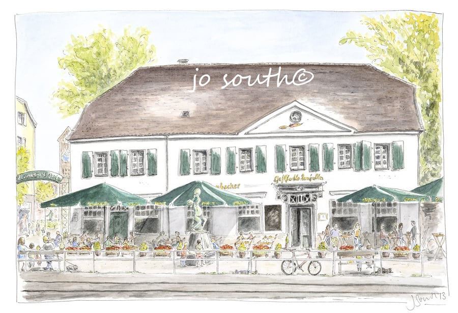 Gaststätte Tonhalle, Kaiserswerth, Germany - Limited Edition Giclée Print