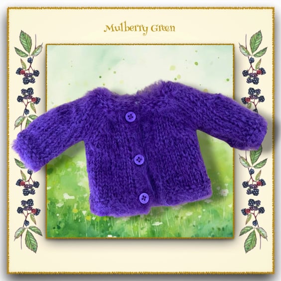 Purple Mohair Cardigan 