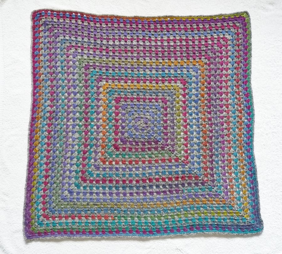 Crochet Granny Square Baby Cot Blanket