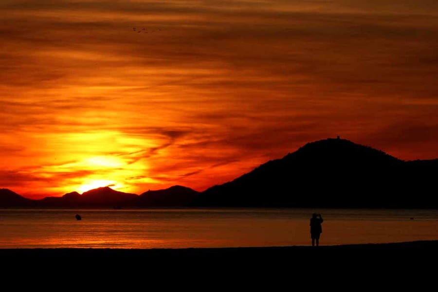 Benidorm Sunset Costa Blanca Spain Photograph Print