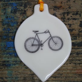 Porcelain bicycle decoration